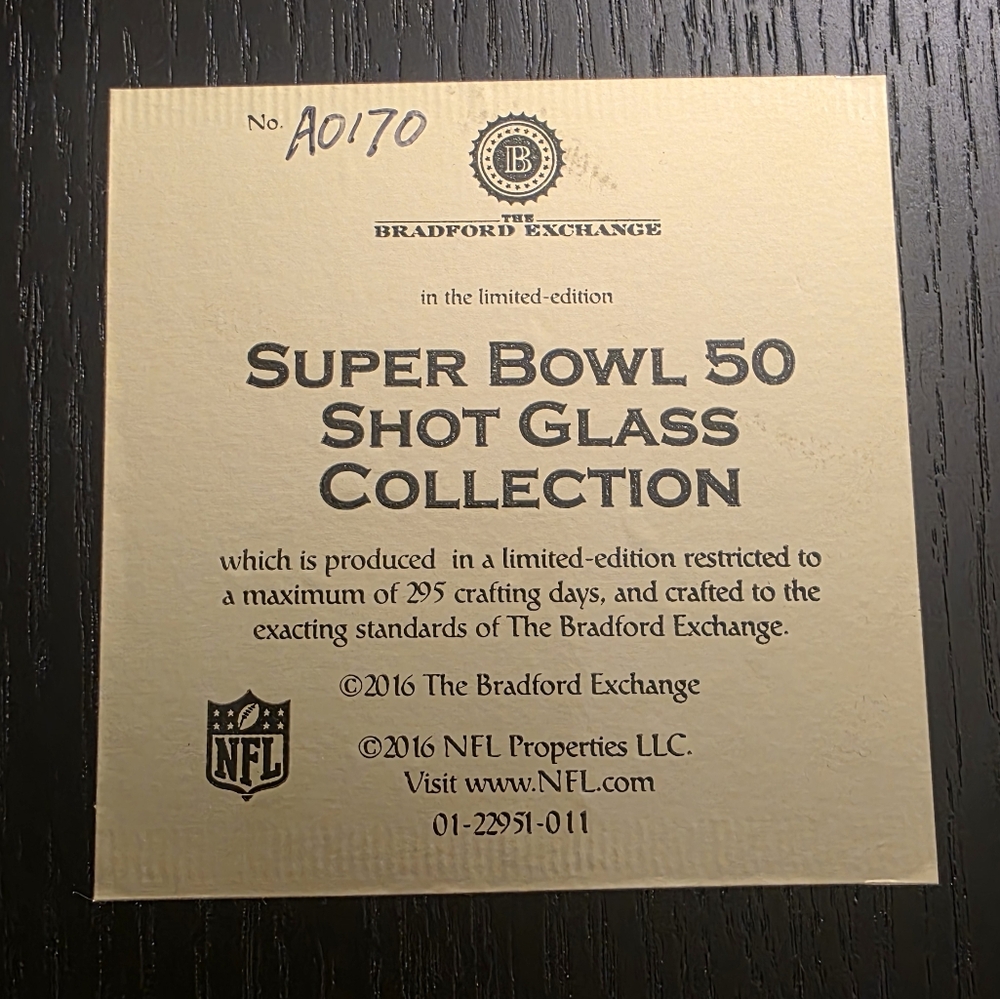 Black Super Bowl 50 Wall Display Shelf - Picture 2 of 2